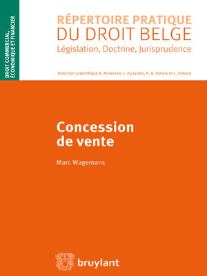 cover image of Concession de vente